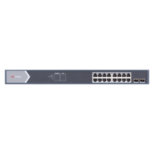 Switch 16 porturi gigabit PoE, 2 porturi SFP, Smart Management – HIKVISION DS-3E1518P-SI
