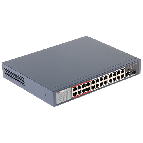 Switch 24 porturi PoE, 2 porturi uplink - HIKVISION DS-3E0326P-E-M