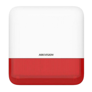 Sirena wireless AX PRO de exterior cu flash, led Rosu, 868Mhz – HIKVISION DS-PS1-E-WE-R