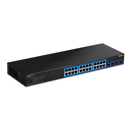Switch Web Smart Management 24 x RJ45 Gigabit, 4 x SFP+ 10G - TRENDnet TEG-30284