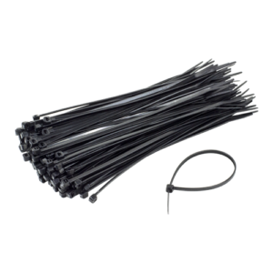 Coliere de plastic 200×2.5 mm, NEGRU, 100 buc TCP-200-2.5-B