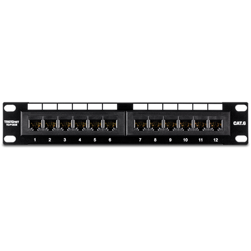 Patch Panel 12 x RJ45 UTP 10', Cat6 - TRENDnet TC-P12C6