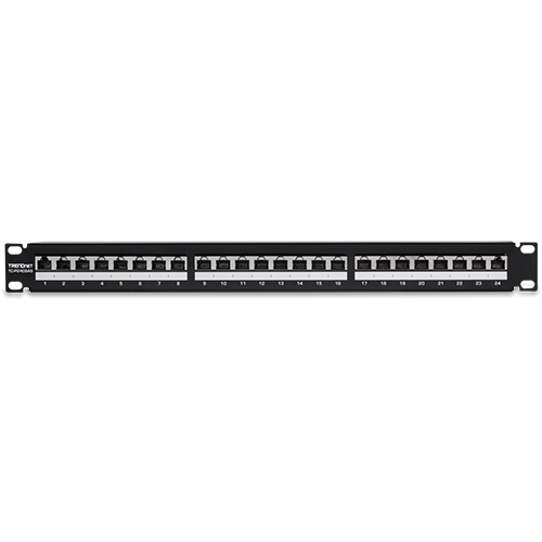 Patch Panel 24 x RJ45, Cat6a, Ecranat, 1U - TRENDnet TC-P24C6AS