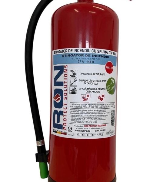 Stingător FM6T-30 cu spumă fără fluor, 6 L, până la -30°C