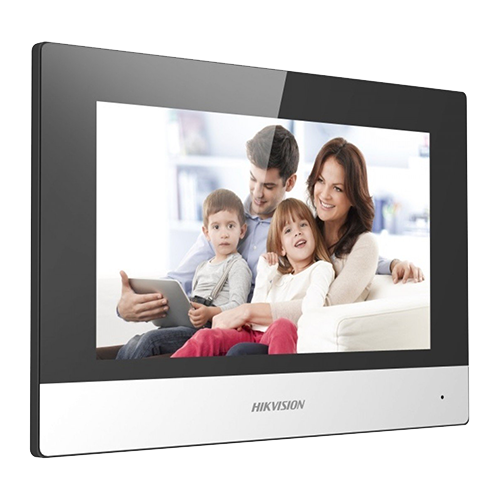 Monitor videointerfon TCP/IP Wireless, Touch Screen TFT LCD 7inch, NEGRU – HIKVISION DS-KH6320-WTE1