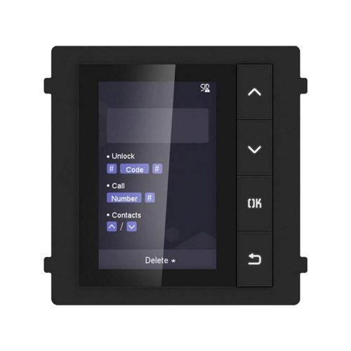 Exemplu din categoria Panouri exterioare: Modul afisaj LCD TFT pentru Interfon modular – HIKVISION DS-KD-DIS