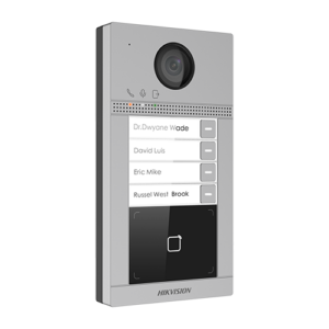 Panou exterior videointerfon TCP/IP pentru 4 familii, Wi-Fi 2.4GHz, control acces integrat – HIKVISION DS-KV8413-WME1