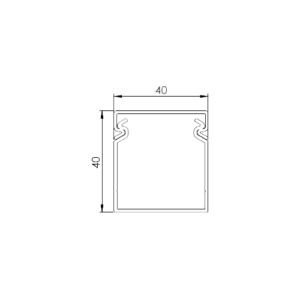 Canal cablu perforat 40×40 mm, cu capac, 2m – DLX PVCP-407-40