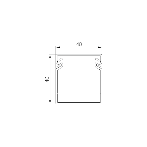 Canal cablu perforat 40×40 mm, cu capac, 2m – DLX PVCP-407-40