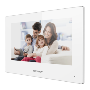 Monitor videointerfon TCP/IP Wireless, Touch Screen TFT LCD 7inch, ALB – HIKVISION DS-KH6320-WTE1-W