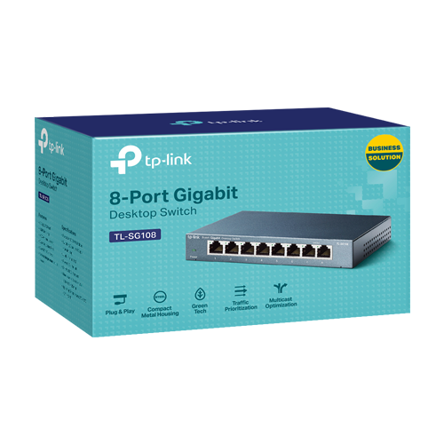 Switch L2, 8 x RJ45 1G, Unmanaged – TP-Link TL-SG108