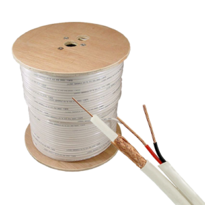 Cablu coaxial RG59 + alimentare 2×0.75, 305m, alb TSY-RG59+2X0.75-W