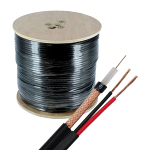 Cablu coaxial RG59 + alimentare 2×0.75, 305m, negru TSY-RG59+2X0.75-B