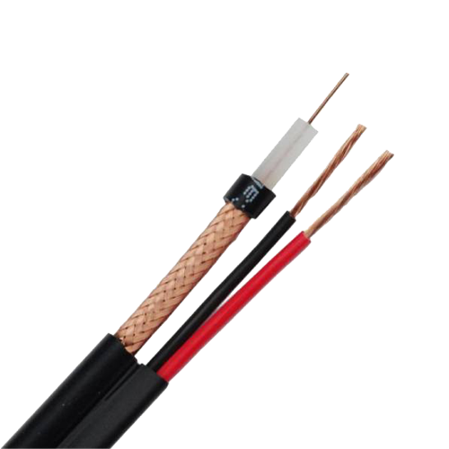 Cablu coaxial RG59 + alimentare 2×0.75, 305m, negru TSY-RG59+2X0.75-B