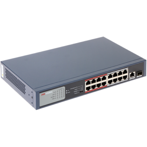 Switch 16 porturi PoE, 2 porturi uplink – HIKVISION DS-3E0318P-E-M
