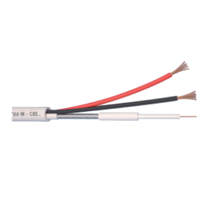 Cablu Microcoaxial + alimentare 2×0.5, Cupru 100%, 100m MCX75-2×0.5