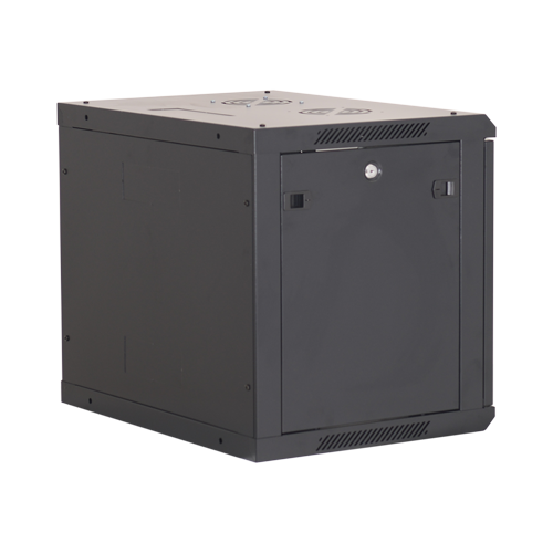 Rack perete 9U 19” 600×450, capacitate incarcare 80 Kg, negru – ASYTECH Networking ASY-9U-6045W