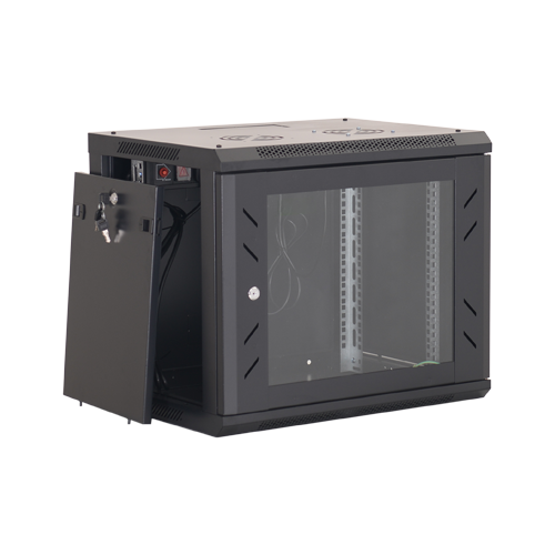 Rack perete 9U 19” 600×450, capacitate incarcare 80 Kg, negru – ASYTECH Networking ASY-9U-6045W