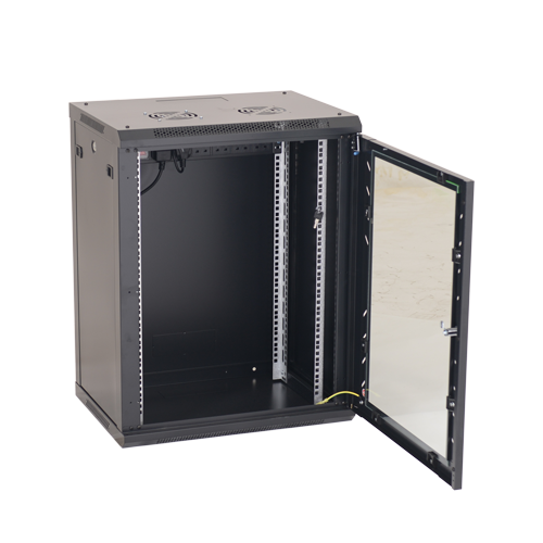 Rack perete 15U 19′ 600×450, capacitate incarcare 80 Kg, negru – ASYTECH Networking ASY-15U-6045W