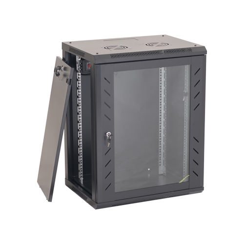 Rack perete 15U 19′ 600×450, capacitate incarcare 80 Kg, negru – ASYTECH Networking ASY-15U-6045W