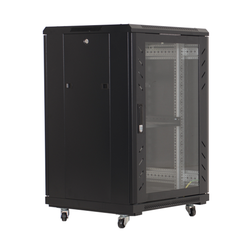 Rack podea 18U 19′ 600×800, capacitate incarcare 500 Kg, negru – ASYTECH Networking ASY-18U-6080E