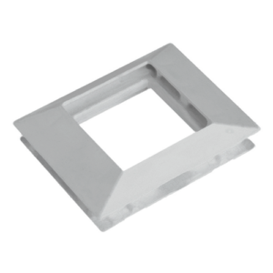 Rama alba simpla pentru aparataj 45×45 mm (2 module) – DLX DLX-102-11