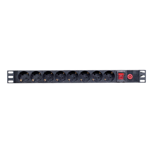 PDU 8 prize Shuko, 19”, 1U, aluminiu cu protectie – ASYTECH Networking ASY-PDU-8