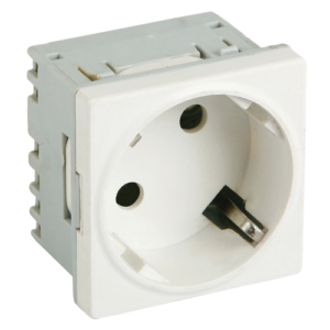 Priza modulara schuko cu impamantare, alb – DLX DLX-245-45
