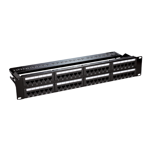 Patch Panel 2U, UTP cat6, 48 porturi RJ45 – ASYTECH Networking ASY-PP-UTP6-48