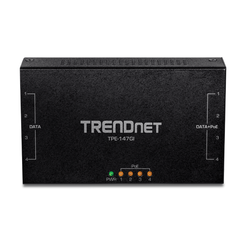 Injector Gigabit 4 x PoE+, putere 65W – TRENDnet TPE-147GI