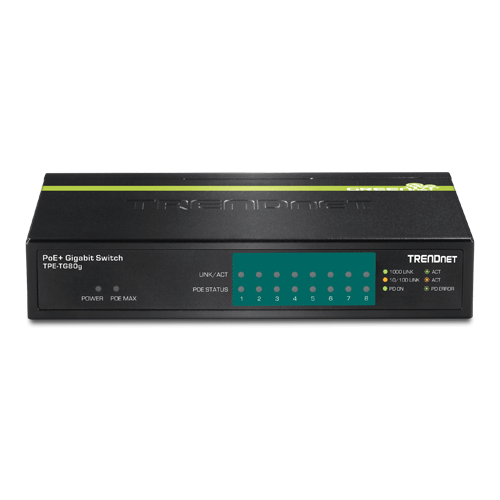 Switch 8 x RJ45 Gigabit PoE/PoE+ 123W – TRENDnet TPE-TG80G