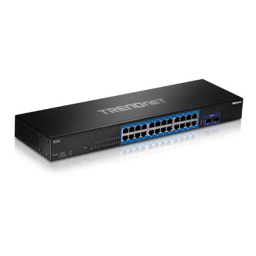 Switch 24 x RJ45 Gigabit, 2 x SFP+ 10G – TRENDnet TEG-30262
