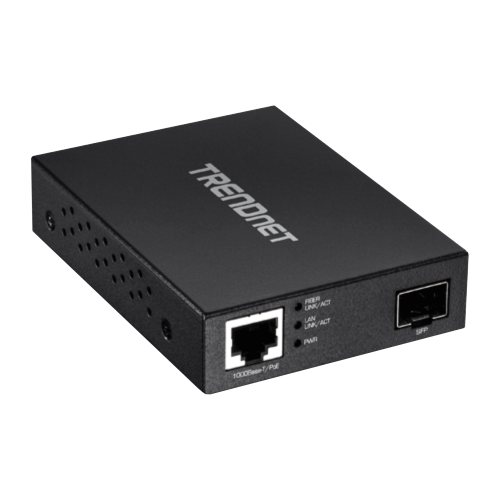 Media Convertor POE Gigabit – SFP fibra optica – TRENDnet TFC-PGSFP