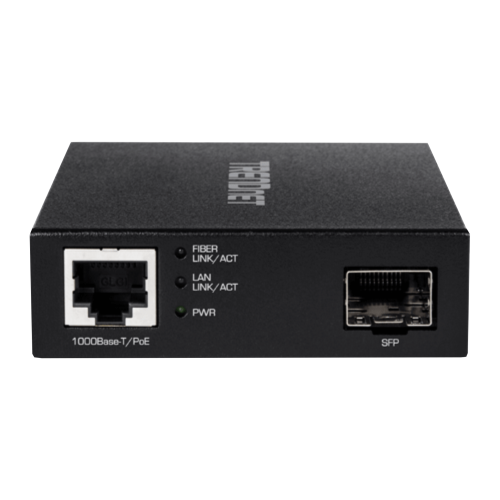 Media Convertor POE Gigabit – SFP fibra optica – TRENDnet TFC-PGSFP
