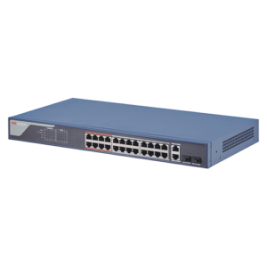 Switch 24 porturi PoE 100Mbps, 2 port uplink Gigabit, SMART Management – HIKVISION DS-3E1326P-EI