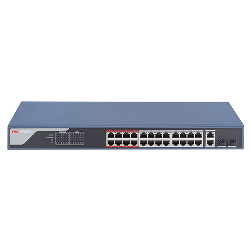 Switch 24 porturi PoE 100Mbps, 2 port uplink Gigabit, SMART Management – HIKVISION DS-3E1326P-EI
