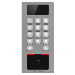 Terminal control acces si interfon cu tastatura si cititor card, rezolutie 2MP, Wi-Fi, RS485, Alarma – HIKVISION DS-K1T502DBWX-C