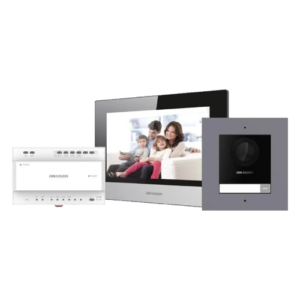 KIT videointerfon 2 fire pentru 1 familie, monitor 7 inch, Alarma – HIKVISION DS-KIS702Y