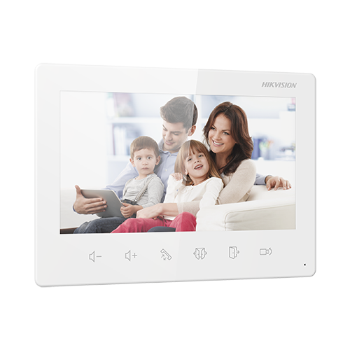 Kit videointerfon analogic 7inch, camera 2MP, conectare 2 fire – HIKVISION DS-KIS101-P(S)