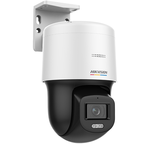 ColorVu – Camera miniPT, IP, 2MP, lentila 2.8mm, WL 30m, Audio, PoE, IP66 – HIKVISION DS-2DE2C200SCG-E(F0)