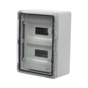 Cutie modulara IP65 din ABS gri, usa transparenta, 2 x 12 module, 300x400x170 mm PP3114