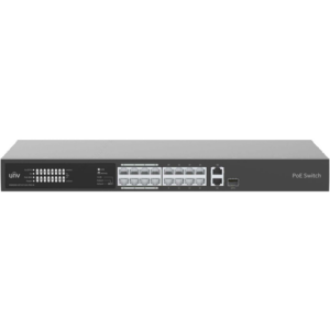 Switch 16 porturi PoE 100Mbps, uplink 2 x Gigabit RJ45 1 x SFP combo – UNV NSW2020-16T1GT1GC-POE-IN
