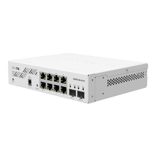 Smart Switch, 8 x Gigabit, 2 x SFP+ 10Gbps – Mikrotik CSS610-8G-2S+IN