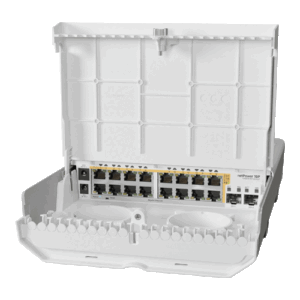 Smart Switch outdoor 16 x Gigabit PoE-Out, 2 x SFP+ – Mikrotik CRS318-16P-2S+OUT