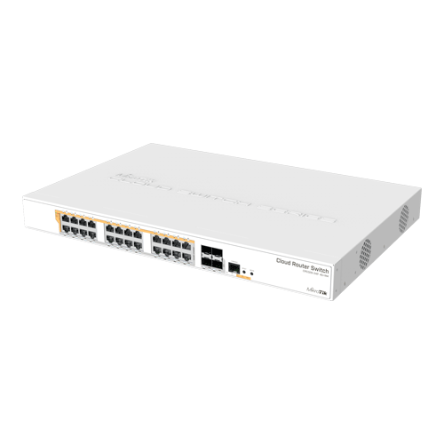 Management Switch 24 x Gigabit PoE+ Out 450W, 4 x SFP+ 10Gbps – Mikrotik CRS328-24P-4S+RM