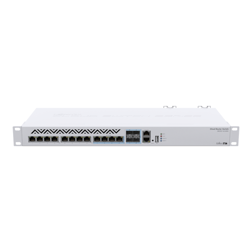 Management Switch, 8 x 10G Ethernet, 4 x 10G combo RJ45/SFP+, – Mikrotik CRS312-4C+8XG-RM