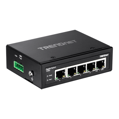 Switch industrial 5 x RJ45 Gigabit DIN-Rail – TRENDnet TI-G50