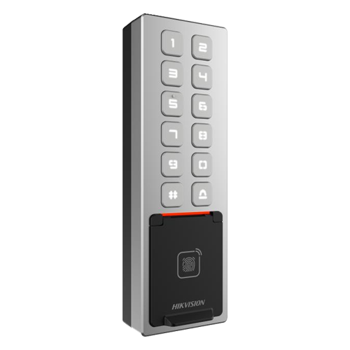 Terminal control acces, PIN/Card M1/amprenta/bluetooth, Wiegand, Wi-Fi, RS485, Alarma, IK08 – HIKVISION DS-K1T805MBFWX