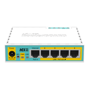Router hEX PoE Lite, 5 x Fast Ethernet 4 x PoE, RouterOS L4 – Mikrotik RB750UPr2