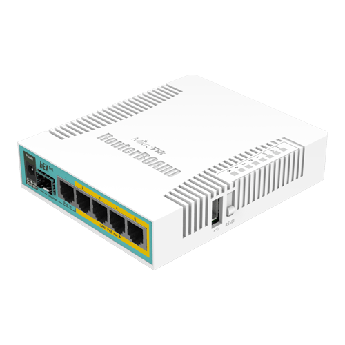 Router hEX PoE, 5 x Gigabit 4 PoE, 1 x SFP, RouterOS L4 – Mikrotik RB960PGS